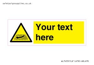 Custom Warning strong river flows